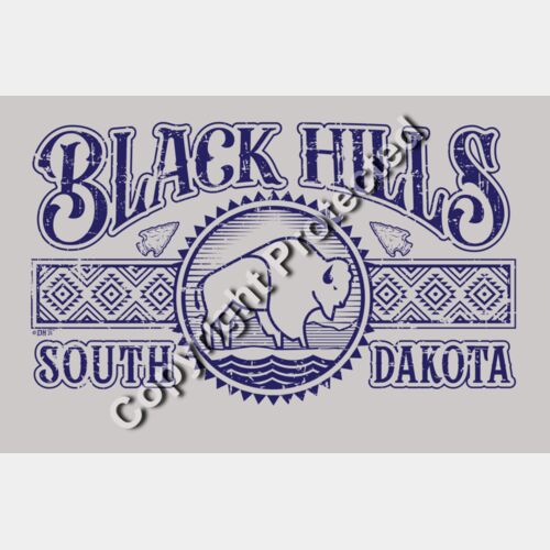 Black Hills Native Bison Graphic Design Thumbnail